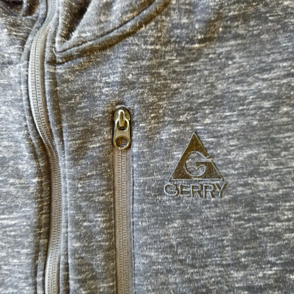 GERRY Men Size XL Full Zip Hoodie Space Dye Heathered Performance Sweatshirt - Picture 8 of 8